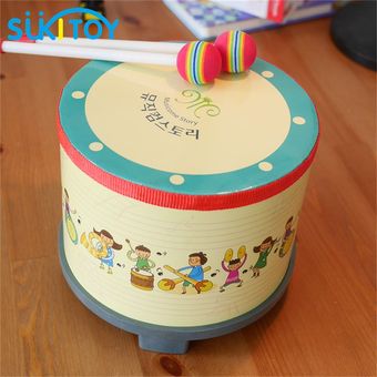 Montessori De Madera del cabrito Suave Corea Del Estilo Musical Para Niños Aprendizaje y Ejercicio Tipo Tambor Regalo de Alta Quanlity Para El Bebé y niños 