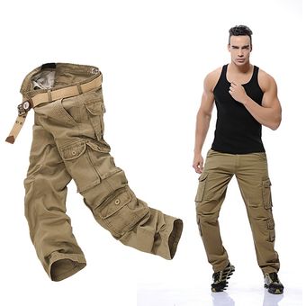 Pantalones militares de carga para hombre,pantalón táctico #coffee 