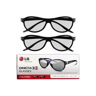 2 Gafas 3D LG AG F310 para pantallas LG CINEMA 3D