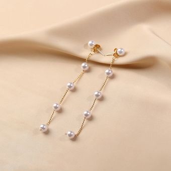 Pendientes De Mujer Con Borlas De Perlas De Aguja S925 De De 