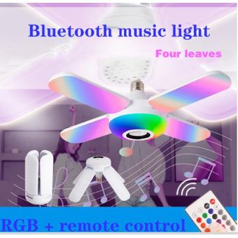 Comprar Bombilla E27 RGB Altavoz Bluetooth Luz ambiental que cambia de  color Bombilla de música Bluetooth con control remoto
