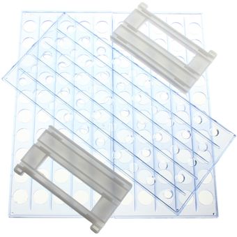 Soporte de plástico para tubos de ensayo de almacenamiento apto para tubos de ensayo de 12-13 mm 50 orificios 3 capas 