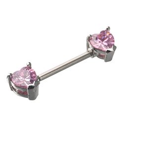 Heart Shaped Nipple Shield Nipple Ring Steel Barbells Piercing Jewelry Pink