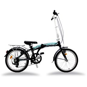Bicicleta Flink Plegable/alum Rodada-20 7 Velocidades Negro Aqua