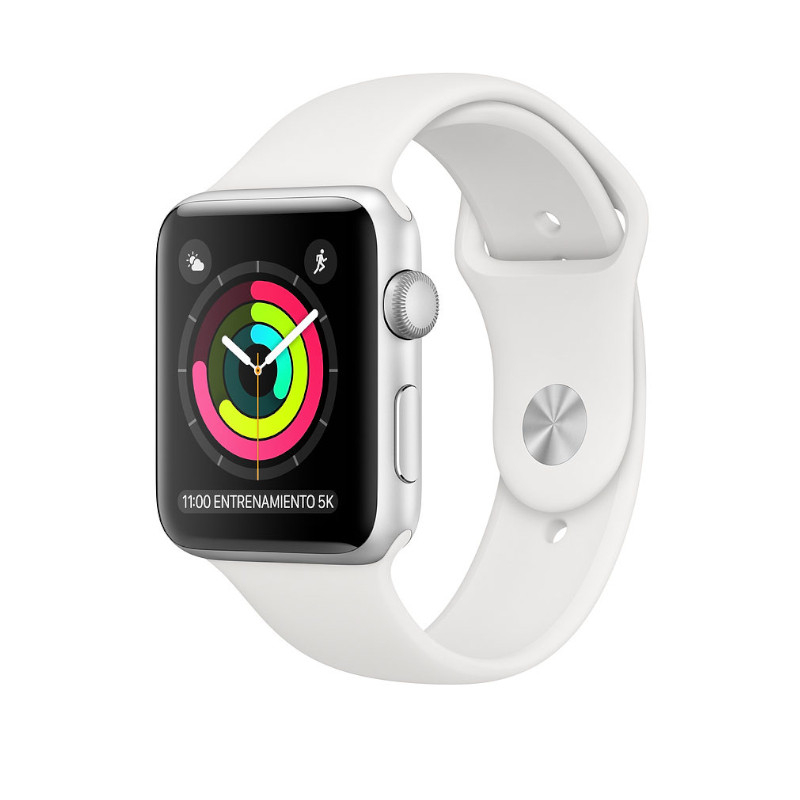 Apple Watch Series 3 (GPS) con caja de 42 mm de aluminio en plata