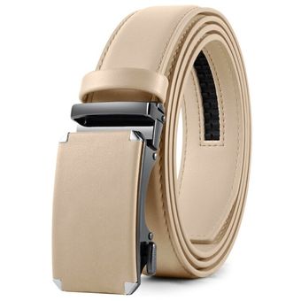 Jacnaip-Cinturón De Cuero De Vaca Para Hombre Hebilla Automática Ajustable En Más Colores Cinturones Negros De Cuero Genuino 3 5 Cm De Ancho 