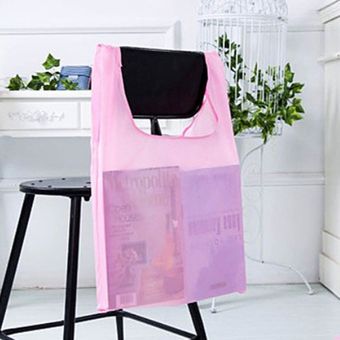 Bolsa de compras de tela de tela de oxford plegable de color sólido entorno manija reutilizable 