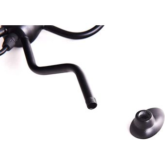 Candelabro de hierro negro pequeño ajustable simple de carácter 