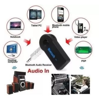 Adaptador receptor audio Bluetooth coche / Bt-350 / entrada Jack 3.5mm
