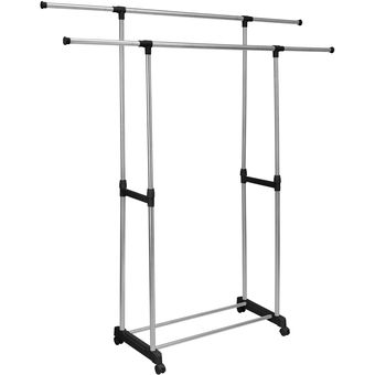 Rack Organizador Doble Para Ropa Ganchos Perchero Portátil Color