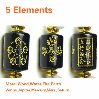 5 Elementos Feng Shui Cuentas Talismán Suerte Riqueza Amuleto Pulsera Brazalete 