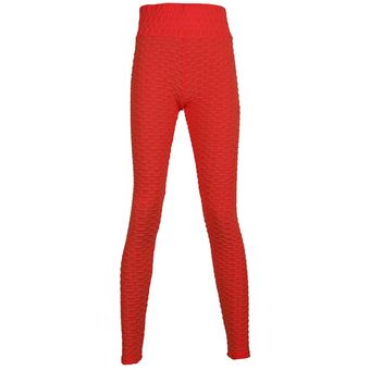 Pantalones de Vientre Mujer Leggings Pantalones Deportivos de 红色 M 