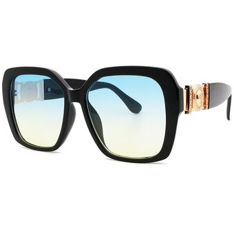 Marca de diseñador de lujo retro gafas de sol cuadradas demujer 