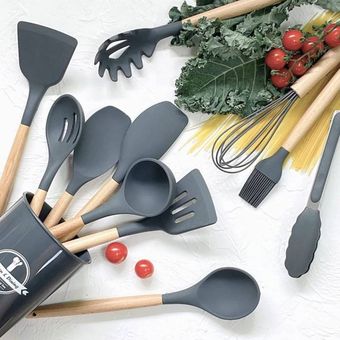 Set Cucharones Utensilios Cocina De Silicona