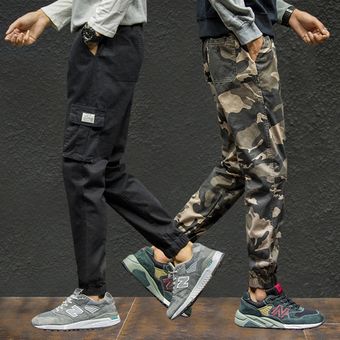Multi-Bolsillo Harlan herramientas hombres jogger camuflaje de la calle de carga pantalones casuales ropa informal suelta de moda Pantalones de hip hop para hombre CUI #k9025 Khaki 