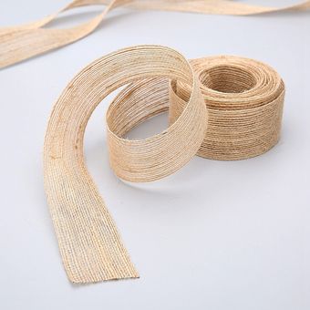 Rollo de cinta de arpillera de Yute Natural decoraciones para fiest 