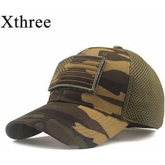 gorro inf Xthree-gorras de béisbol de camuflaje para hombre y mujer 