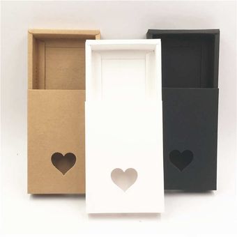caja de 12 unidades p Cajonera de papel de PVC con forma de corazón 