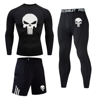 Conjunto de ropa interior térmica para hombre MMA Tactics Fitness leggings  base skull ropa interior deportiva de compresión long johns ropa de marca  para hombre(#Navy) LUN | Linio Perú - UN055FA1K8QU1LPE