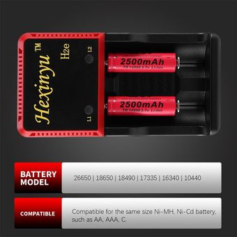 Cargador de batería de pantalla digital HXY-H2E para 266501865018490173351634010440 