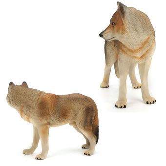 animal modelo decoración educación temprana juguete-6pcs Lobo 