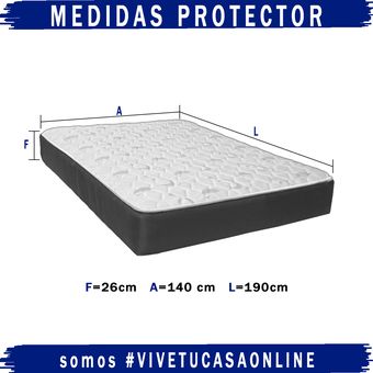 Protector Colchon Impermeable Antifluido/ Cama Doble 1.40