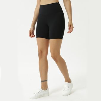 forrados y con efecto doble pieza Pantalones cortos de fitness para mujer de Hippolo tamaño medium para yoga color Negro 