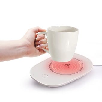 rosa Taza de café Calentador eléctrico de bebidas USB Taza eléctrica con control automático de temperatura para uso en escritorio de oficina 