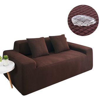 Funda elástica para sofá de comedor,protector de asiento elástico resistente al agua,cubresofá de alta elasticidad disponible en colores sólidos,con todo incluido,1-4 plazas #Wine red 