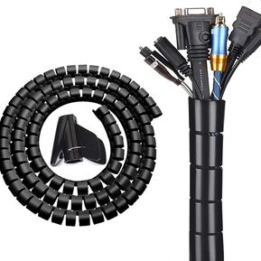 Organizador Cables Cremallera Espiral Plástico 2mx16mm