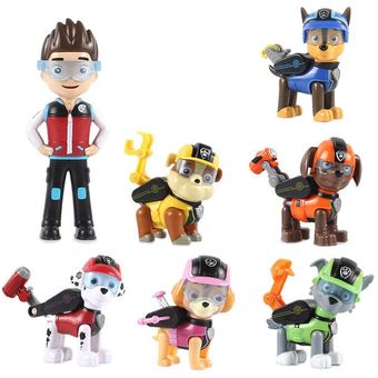 Pata de patrulla 7 unidsset juguetes perro deformación juguete capitán Ryder p 