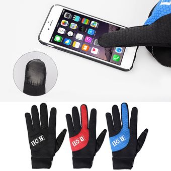 Impermeable dedo lleno de guantes de moto guantes a prueba de golpes y transpirable MTB de la bicicleta azul 