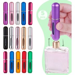 Paq 10 Mini Atomizador Para Perfume Recargable Capsula Viaje