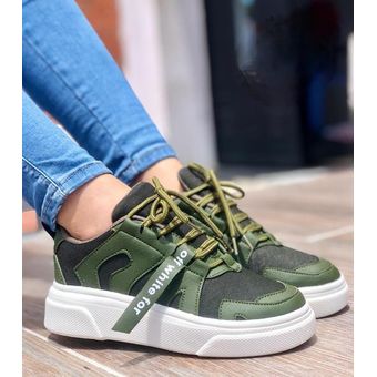 escaldadura Rango gastar Tenis Verde oliva Bellos Dama Zapatillas Zapatos Mujer Lindos Moda Casual |  Linio Colombia - GE063FA14PXN7LCO