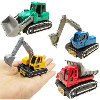Paquete de 4 vehículos de construcción s Metal Eneering Tractor Mini l 