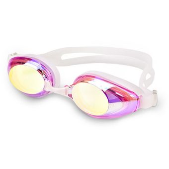 vista panorámica deportivas de silicona Gafas de natación antiniebla para hombre y mujer lentes de protección UV negrasazules 