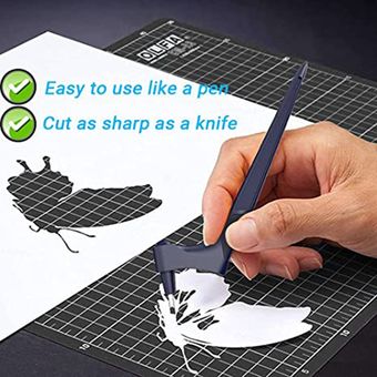 360 Grado 3 Cabeza de corte 15 ° 30 ° 45 ° de rotación Utilidad de cuchillo de la herramienta Craft Pen 