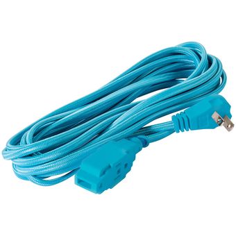 Extensión Eléctrica Trenzada IUSA, Color Azul con Blanco, 16 AWG