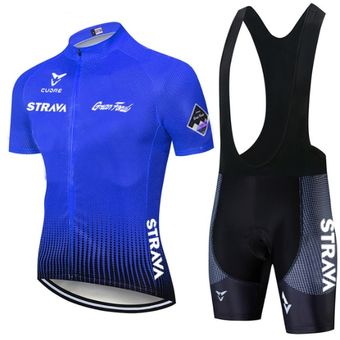 ropa de ciclismo para hombre de secado rápido #Pic Color Culotte de Maillot profesional Conjunto de pantalones cortos de ciclismo azul STRAVA 9D 