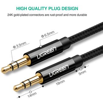 Cable Auxiliar Audio Jack 3,5mm Macho A Macho Ugreen AV112 - UGREEN COLOMBIA