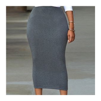 Falda de tubo de alta elasticidad para mujer a la cadera falda de m 
