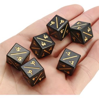 Contadores Oro Negro1  a6 Dados para Magic The Gathering C 