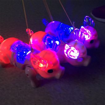 Lindos juguetes eléctricos para caminar con música resplando luz LED 