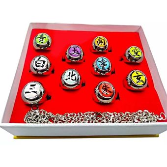 Set X 10 Anillos Akatsuki Naruto Itachi Pain Deidara Tobi