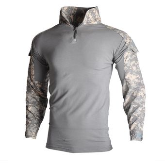talla grande 8XL camisa de camuflaje multicámara caza Camiseta del ejército militar HAN WILD con coderas y almohadillas 