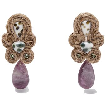 Miwens Pendientes De Color Púrpura Pendientes Colgantes De A 