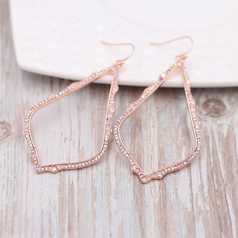 Estilo Clásico Con Incrustaciones De Pendientes De Joyas De 
