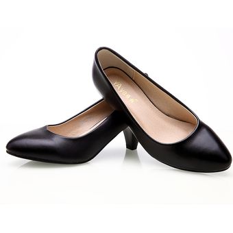 C F 7286 Negro Nuevo Tipo De Zapatos De Tacón Alto Pu Para Mujeres 