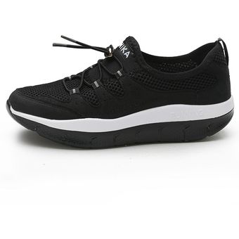 Negro anciano de seguridad zapatos antideslizantes de mediana edad zapatos para caminar calzado deportivo madre inferior suave transpirable viajes zapatos de verano de mujeres 