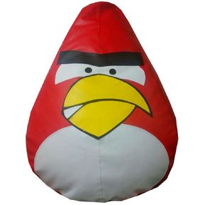 Silla Puff Pera Angry Birds Doble Costura Calidad red bird